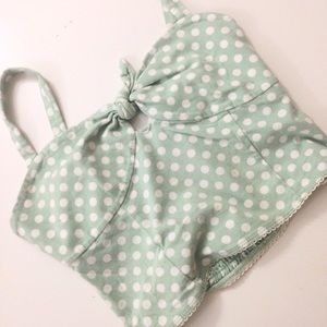 Kimchi Blue Polka Dot Pin-Up Crop Top